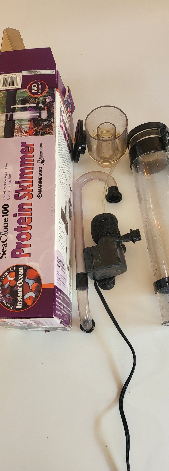 Seaclone 100 Protein Skimmer For Saltwater Aquarium Fish Tank
