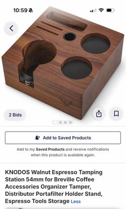 KNODOS Walnut Espresso Tamping Station 54mm