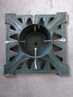 Iron Heavy Duty Green Christmas Tree Stand 19” X19”