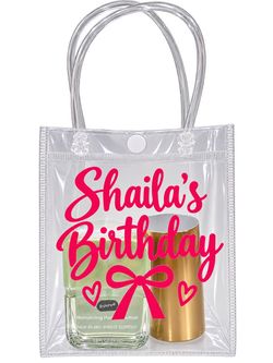 Personalized Clear  Party Favors Bags