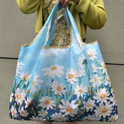 Daisy Tote Bag Floral Tote Bag 