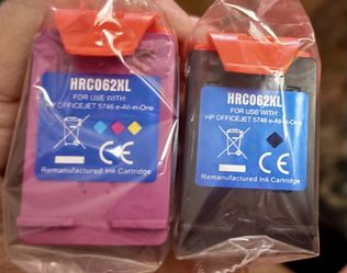 62XL black & color For HP Printer - See Description For Model Numbers 