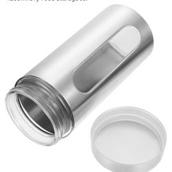 Cabilock 1 Pc Transparent Stainless Steel Storage Tank 1200ml Dry Food Storage Jar