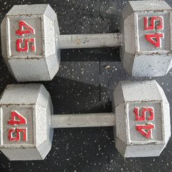 45 Lb Dumbbells 