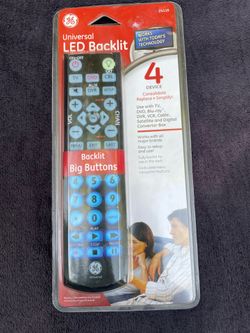LED backlit Universal remote