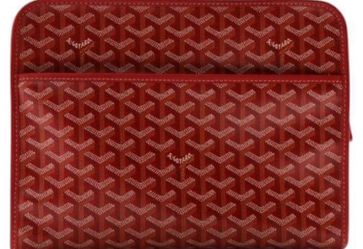 Goyard Red Coated Canvas Laptop Sleeve