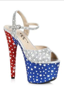 Patriot Stars Stripper Heels