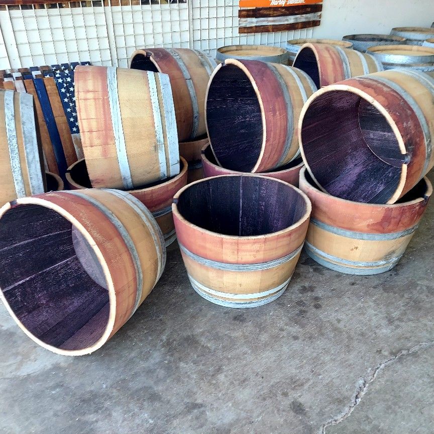 Half Wine Barrel Planters For Sale In Modesto Ca Offerup 7354