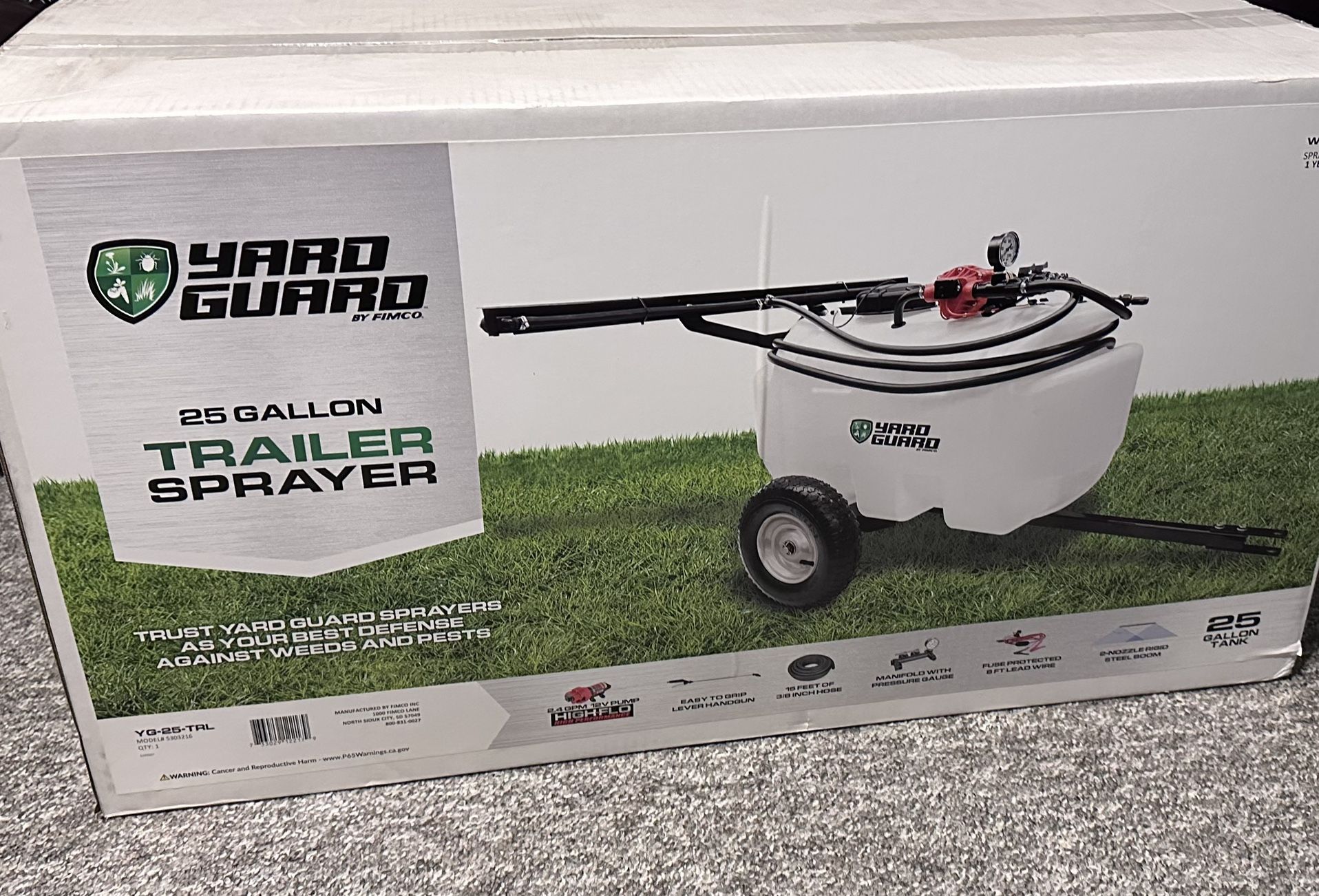 YARD GUARD 25-Gallon Attachment Tank Sprayer