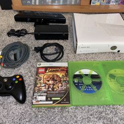 XBOX 360 S Console + 250GB HDD, Controller, Kinect, & Controller