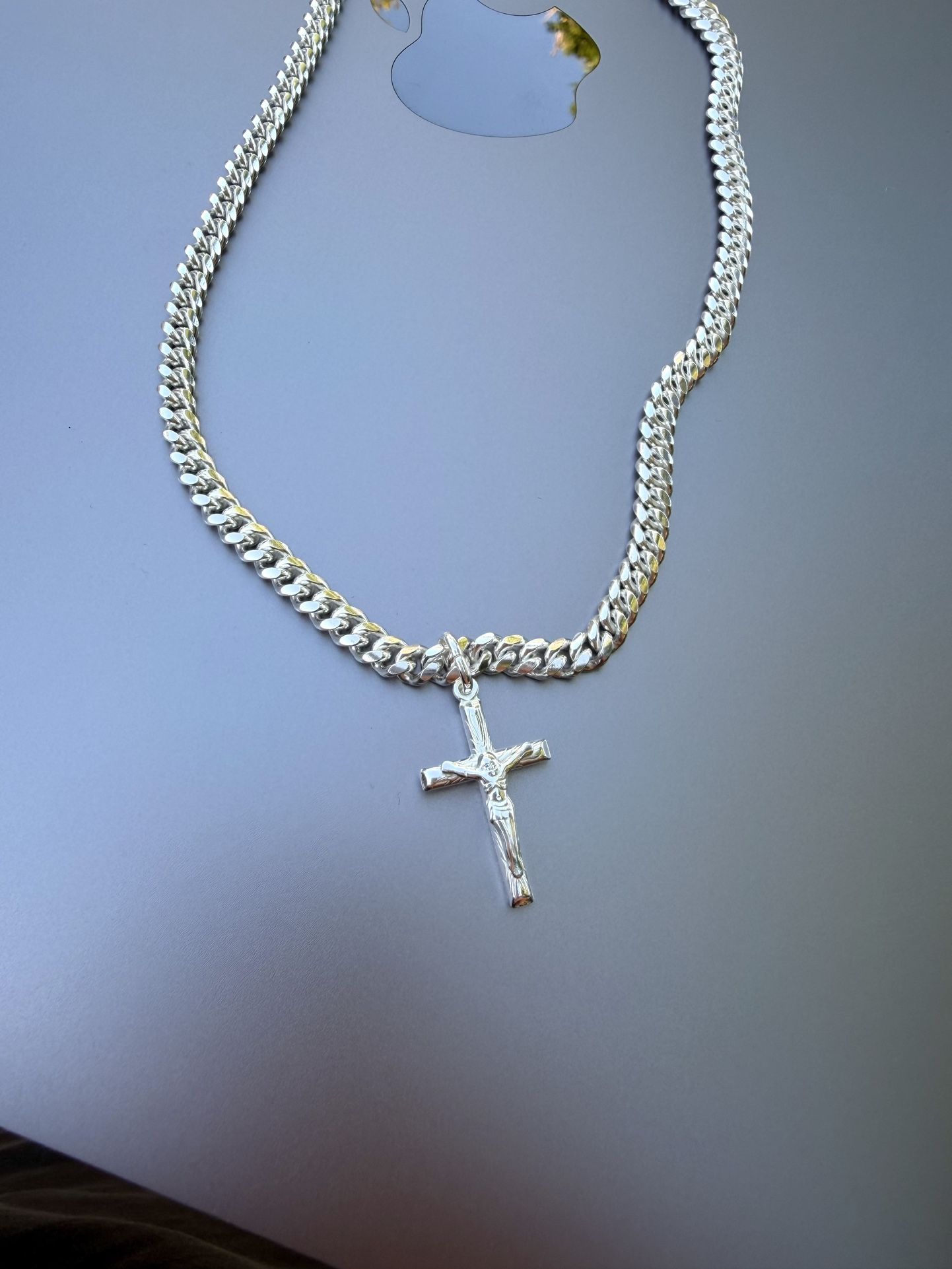 Silver Jesus Cross Pendant .925