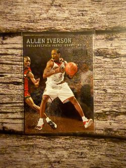 Allen Iverson Philadelphia 76ers Metal Basketball Card