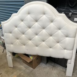 Full Size Padded Headboard White