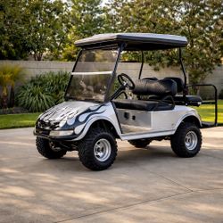Lifted EZ-GO Electric Golf Cart | Rear Seat | Off-Road Tires | Ready to Ride