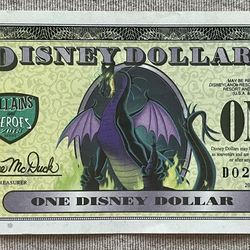 2013 Disney Dollar Maleficent From Sleeping Beauty 