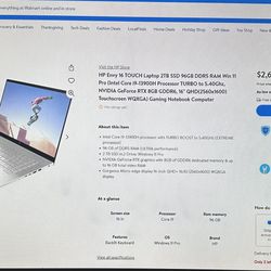 NEW HP ENVY 16” Touch i9 GAMING NOTEBOOK 