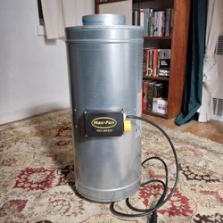 MAX-FAN for indoor grow tent, 6inch Whisper quiet operation 3 speed