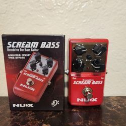 Nux Scream Bass Analog Overdrive Bass Effect Pedal