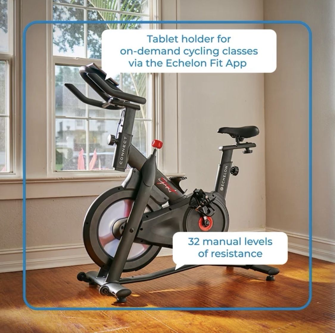 Stationary Bike Echelon Slim Cycle App Echelon Sport Indoor
