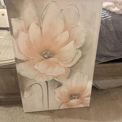 Pink And Grey Picture Canvas 