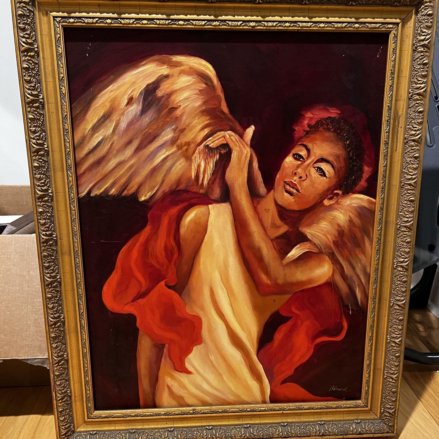 Angel Framed Oil Painting 