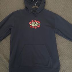 Brand New Vans Floral Navy Blue Hoodie 