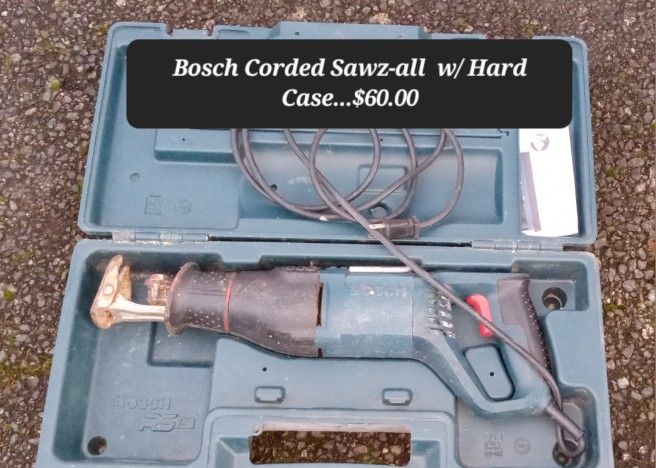 Bosch Corded Reciprocating Saw w/Hard Case