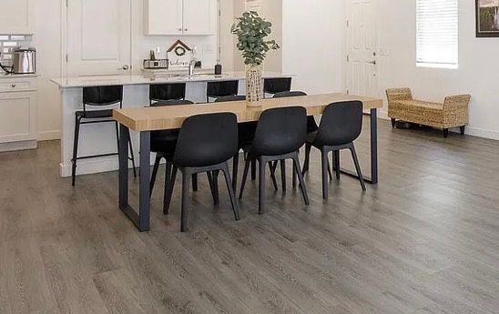 IKEA Table & Chairs - Oak Veneer & Black Extendable With Leaf And Chairs