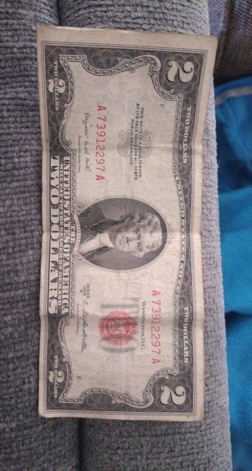 1953 Series B $2 Bill Red Seal (United States Note)