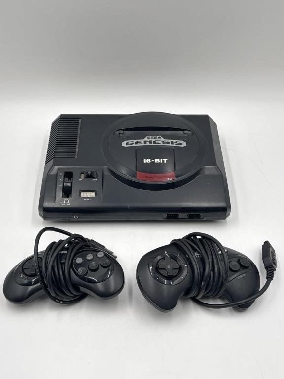 Vintage SEGA Genesis Gaming Console W/2 Controllers - No power cord