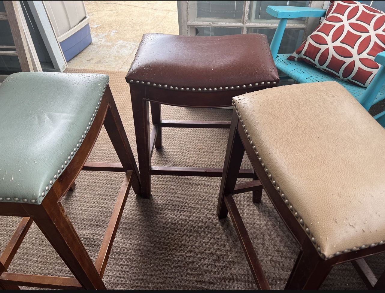 Italian Leather Stools