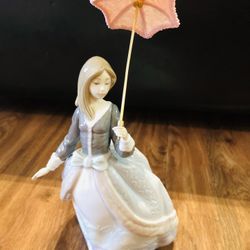 Lladro Angela porcelain figure #5211 Victorian Lady w/ Parasol 1983 Spain