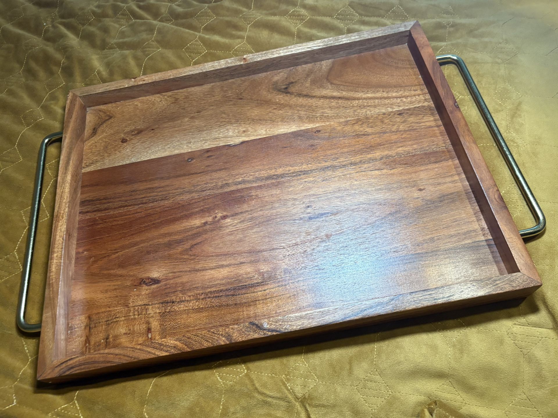 Wooden Tray with Brass Wire Handles - Hearth & Hand™ with Magnolia