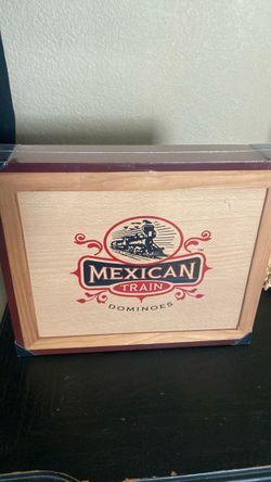 Mexican Train Dominoes Wooden Box Set