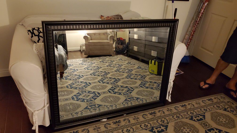 Black frame mirror great condition 35x39