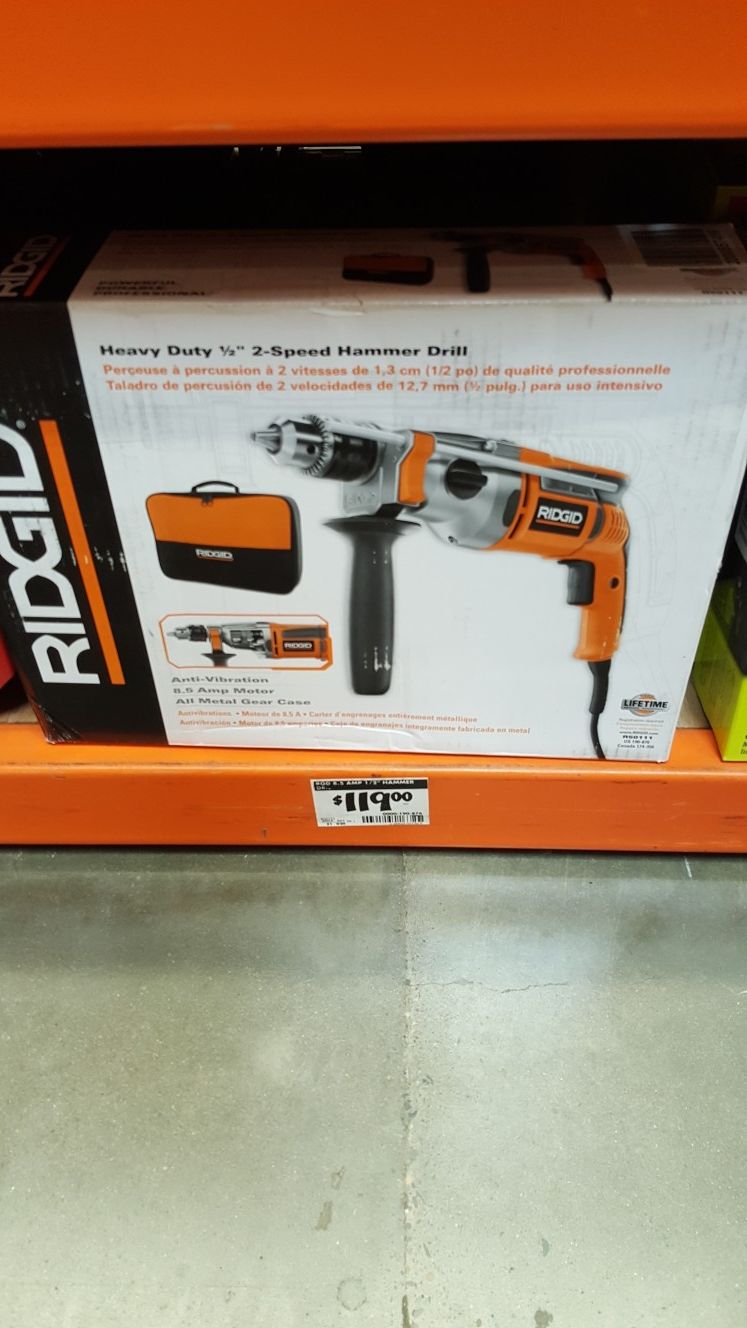 Ridgid R5011 half inch corded hammer drill.