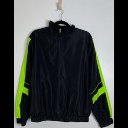 Charlotte Russe Neon Green Colorblock windbreaker NWT