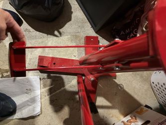 Red Steel Tire Changer