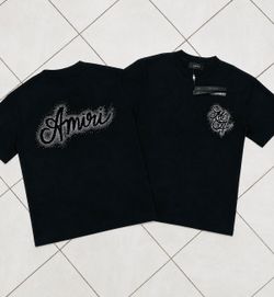 Brand new Amiri logo rhinestone tshirt size: M & L all tags included