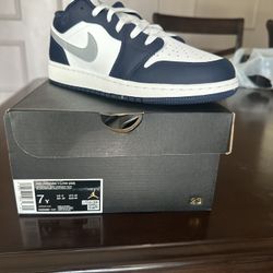Blue/White & Grey Air Jordan Low 1