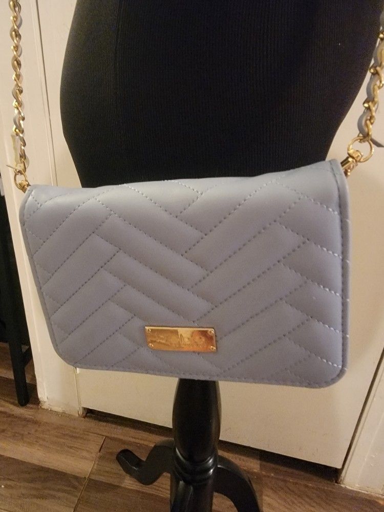 BEBE Womens Small Crossbody/Shoulder Pale Blue Bag