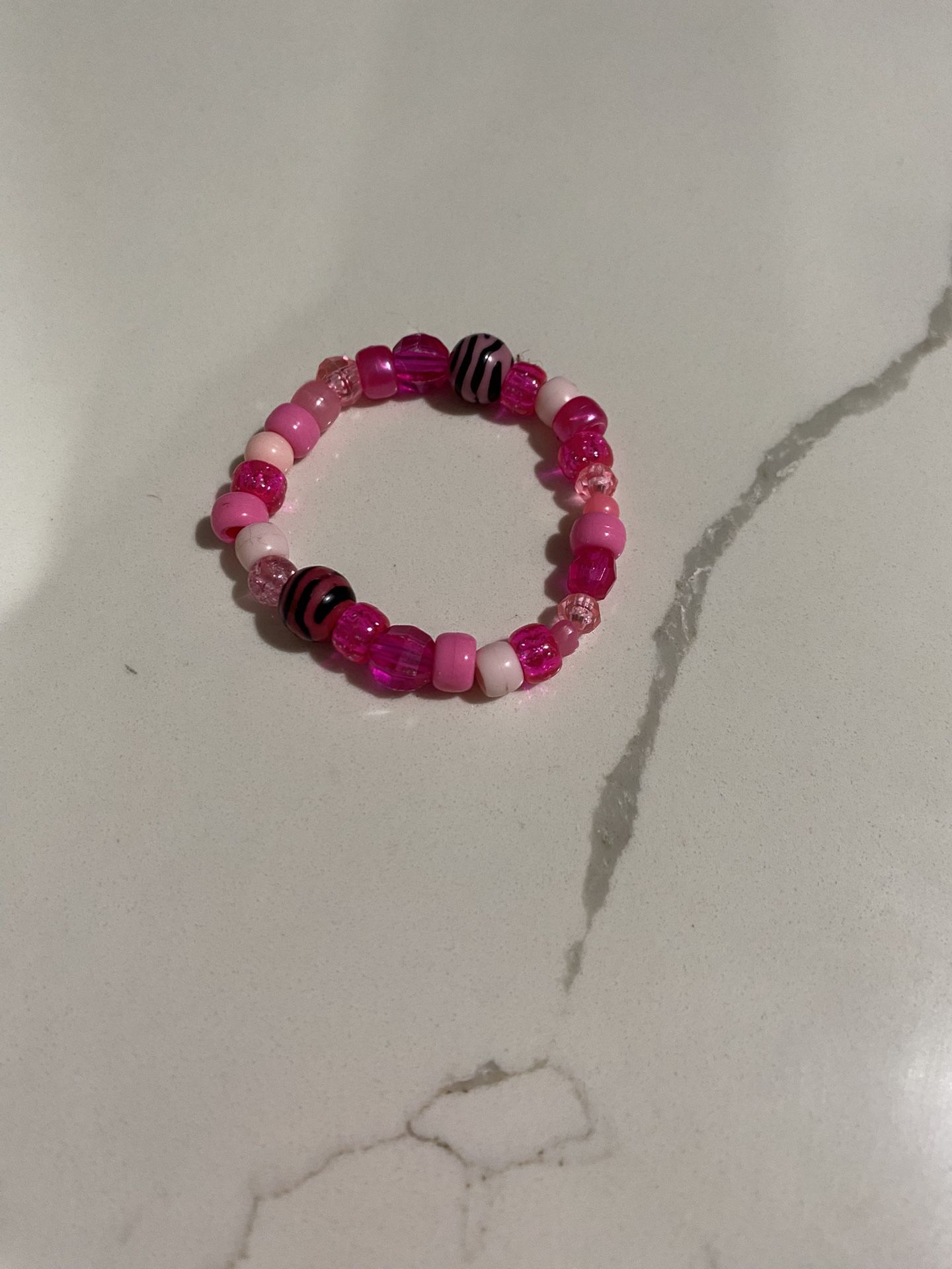 Pink and white Y2K bracelet