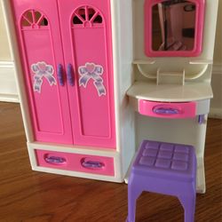 Barbie Closet & Vanity with Stool