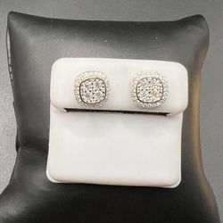 925 Sterling silver 1.80CT MOISSANITE Screw back unisex earrings 