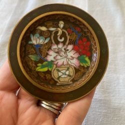 Vintage cloisonné tiny dish 3 inches