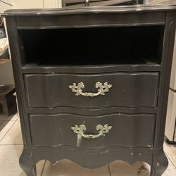Black French Provincial End Table