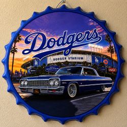 Dodgers large 14 inch bottle cap