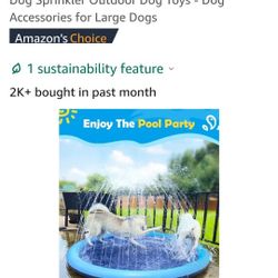 New In Box. Splash Pool For Dogs/pet's.  Really Nice To Keep Pet's Cool. They'll Love It!! See All Photos.  Cash/ Pickup Only 