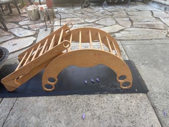 Wooden pikler triangle toddler gym toy