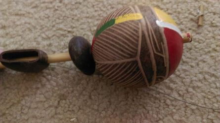 HANDMADE hand painted maraca from Jamaica